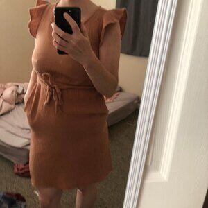 100% Cotton Gauze Dress Earthy Clay Small